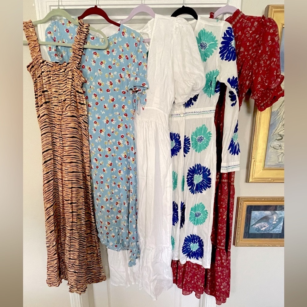 BUNDLE 2 Faithfull the Brand DRESSES, MIDI, Small/Med VGUC